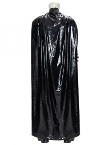 The Batman Bruce Wayne Black Battle Suit Halloween Cosplay Costume Black Cloak