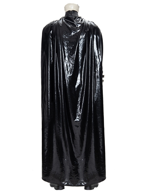 The Batman Bruce Wayne Black Battle Suit Halloween Cosplay Costume Black Cloak