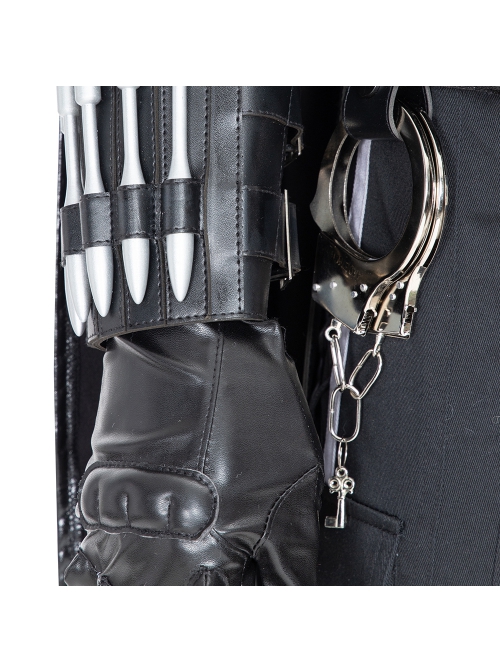 The Batman Bruce Wayne Black Battle Suit Halloween Cosplay Accessories Wrist Guards And Gloves