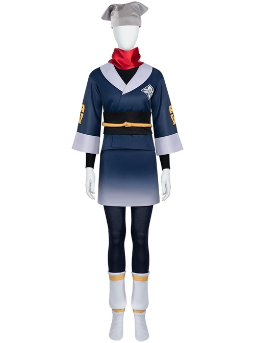 Game Pokemon Legends Arceus Akari Halloween Cosplay Costume Full Set