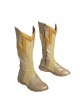 The Flash Season 8 Barry Allen Golden Battle Boots Version Halloween Cosplay Accessories Golden Boots