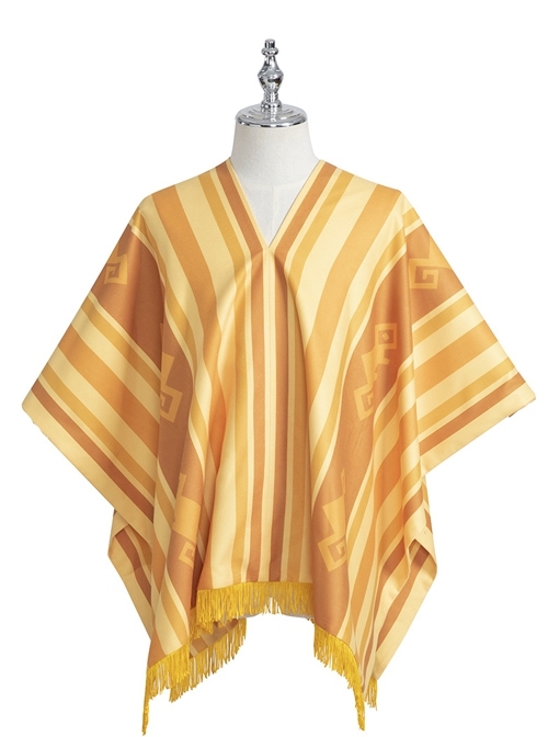 Encanto Camilo Halloween Cosplay Costume Yellow Stripe Shawl
