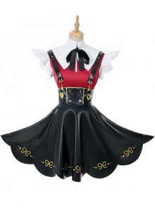 Game Needy Girl Overdose Ame Halloween Cosplay Costume Black Skirt Full Set