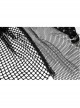 Black Loose Plus Size Mesh Design Metal Buttonhole Webbing Asymmetric Hem Sexy Long Sleeve Gothic Female Shirt