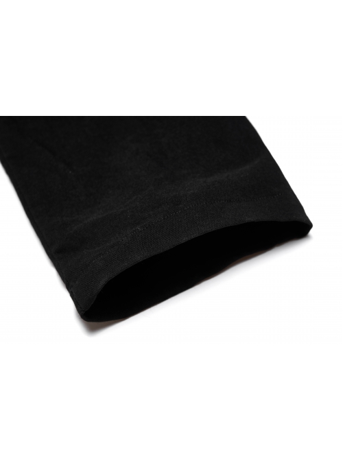 Elasticity Knitting Holes Design Cross Tied Rope Decoration Sexy Tight Punk Black Long Trousers