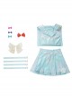 Game Needy Girl Overdose OMGkawaiiAngel-chan Light Blue Suit Halloween Cosplay Costume Full Set