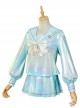 Game Needy Girl Overdose OMGkawaiiAngel-chan Light Blue Suit Halloween Cosplay Costume Full Set