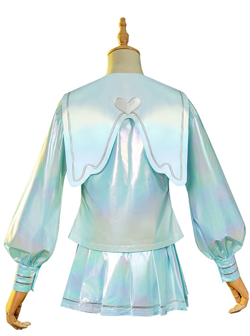 Game Needy Girl Overdose OMGkawaiiAngel-chan Light Blue Suit Halloween Cosplay Costume Full Set