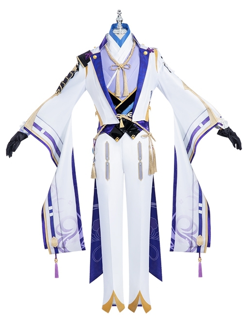 Game Genshin Impact Kamisato Ayato Halloween Cosplay Costume Full Set