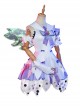 Honor Of Kings Yao Valentine's Day Restrictions Skin Halloween Cosplay Costume White Purple Dress Full Set