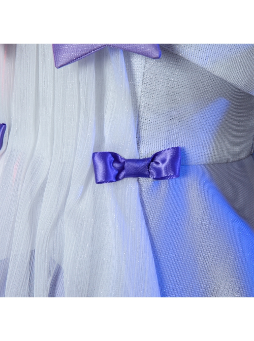 Honor Of Kings Yao Valentine's Day Restrictions Skin Halloween Cosplay Costume White Purple Dress Full Set