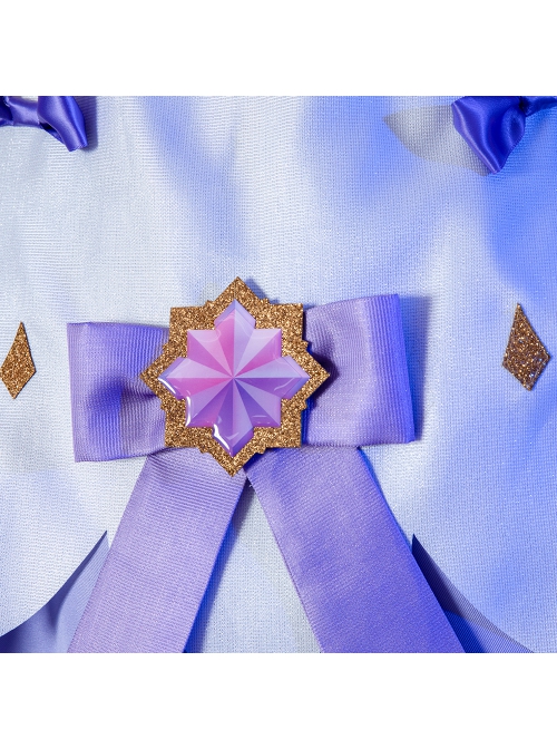 Honor Of Kings Yao Valentine's Day Restrictions Skin Halloween Cosplay Costume White Purple Dress Full Set