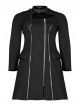 Punk Elasticity Knitted Stitching Glued Fabric Slim And Handsome Pocket Decoration Metal Zipper Dress