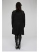 Daily Soft Knitting Mottled Texture Asymmetric Hem Skull Decal On The Back Gothic Female Light Jacket