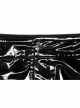 Sexy Patent Leather Sexy Metal Grommet Cross Straps Red Belt Buckle Decoration Punk Slit Short Skirt