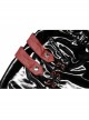Sexy Patent Leather Sexy Metal Grommet Cross Straps Red Belt Buckle Decoration Punk Slit Short Skirt