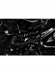 Stretch Sexy Patent Leather Metal Rivets Red Leather Buckle Decoration Waist Pleats Hem Gothic Jacket