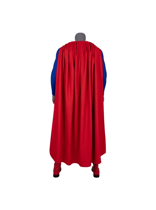 Crisis On Infinite Earths Superman Blue Battle Suit Halloween Cosplay Costume Full Set