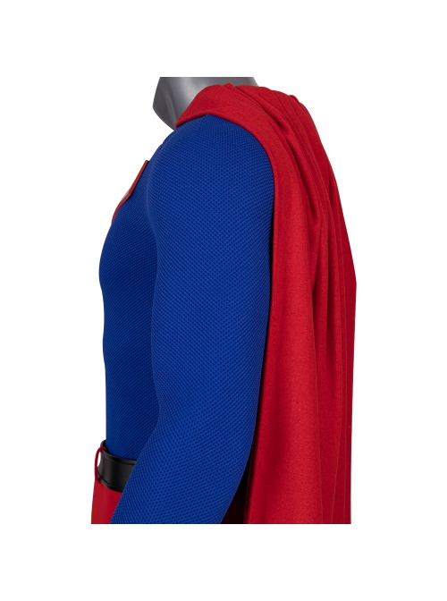 Crisis On Infinite Earths Superman Blue Battle Suit Halloween Cosplay Costume Full Set