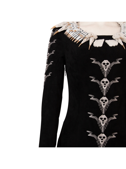 embroidered skeleton dress Gothic Lolita JSK Set with Dragon and Snake Skeleton Embroidery main image 0