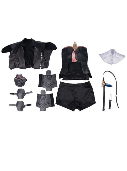 Game Fire Emblem Three Houses Female Leading Role Byleth Black Battle Suit Halloween Cosplay Costume Set