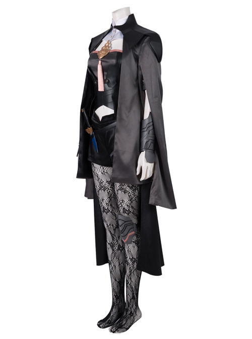 Game Fire Emblem Three Houses Female Leading Role Byleth Black Battle Suit Halloween Cosplay Costume Set