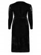 Gothic Velvet Sexy V-Neck Hollow Out Exquisite Applique Hem Slit Design Corded Long Dress