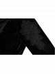 Gothic Velvet Sexy V-Neck Hollow Out Exquisite Applique Hem Slit Design Corded Long Dress
