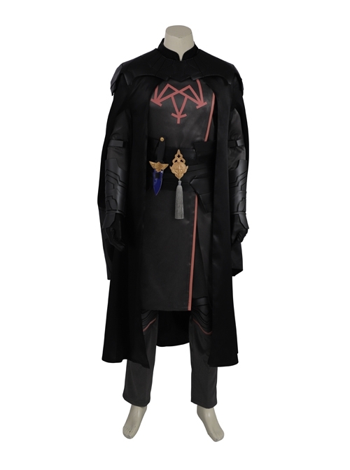 Game Fire Emblem Three Houses Male Leading Role Byleth Black Battle Suit Halloween Cosplay Costume Set