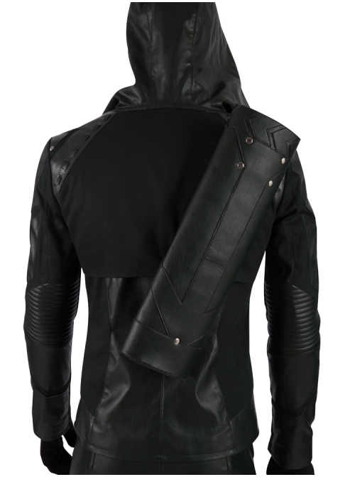 Arrow Season 8 Green Arrow Oliver Queen Battle Suit Halloween Cosplay Costume Set