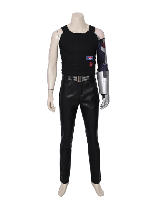 Game Cyberpunk 2077 Johnny Silverhand Keanu Reeves Halloween Cosplay Costume Set
