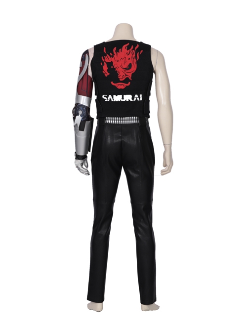 Game Cyberpunk 2077 Johnny Silverhand Keanu Reeves Halloween Cosplay Costume Set