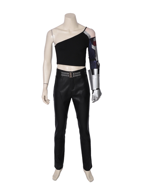 Game Cyberpunk 2077 Johnny Silverhand Keanu Reeves Halloween Cosplay Costume Set