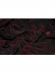 Daily Sexy V Neck Stretch Mesh Fabric Red Abstract Pattern Design Flared Cuffs Gothic Female T-Shirt