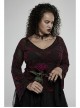Delicate Pleated Lace Metal Chain Decoration Bird Bone Shape Black Gothic Choker