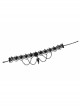 Delicate Pleated Lace Metal Chain Decoration Bird Bone Shape Black Gothic Choker