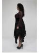 Gothic Loose Plus Size Pleated Patchwork Lace Asymmetric Hem Short Skirt