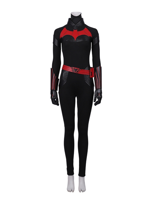TV Drama Batwoman 2019 Kate Kane Black Battle Suit Halloween Cosplay Costume Set