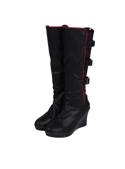 TV Drama Batwoman 2019 Kate Kane Black Battle Suit Halloween Cosplay Accessories Black Boots