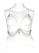 Gothic Featured Personality Metal Skull Cross Pendant Sexy Chain Female Chest Chain