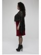 Black Openwork Lace Embroidery Pattern Decoration Hem Fringed Design Elasticated Neckline Gothic Female Shawl