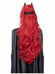 TV Drama Batwoman 2019 Kate Kane Black Battle Suit Halloween Cosplay Accessories Red Wigs