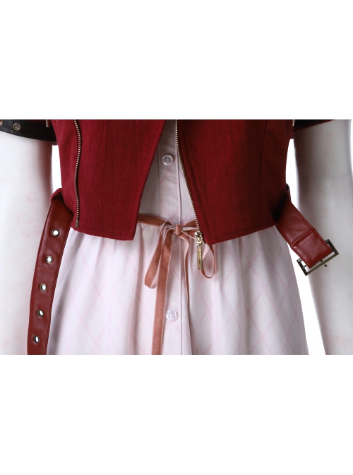 Crisis Core Final Fantasy VII Aerith Gainsborough New Version Halloween Cosplay Costume Set