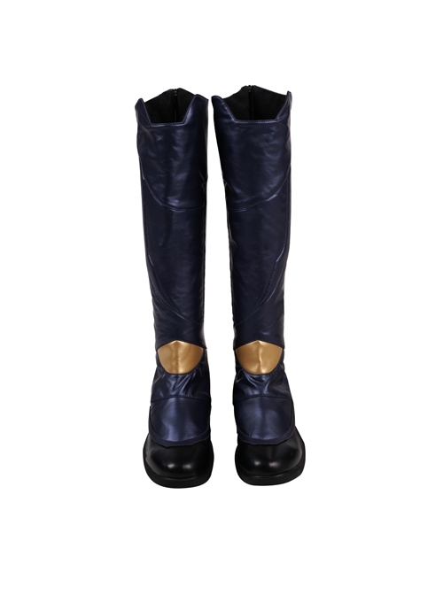 The Avengers 4 Endgame Captain Marvel Carol Danvers Halloween Cosplay Accessories Blue Boots