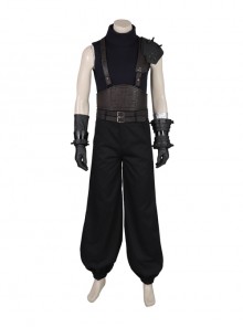 Final Fantasy VII Remake Cloud Strife Dark Blue Version Halloween Cosplay Costume Set