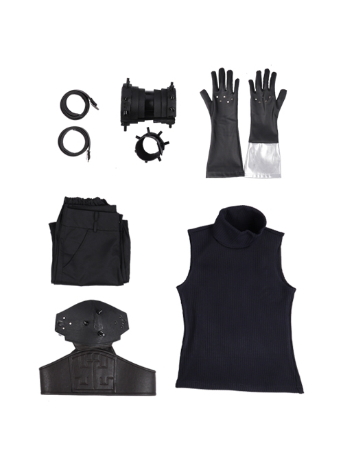 Final Fantasy VII Remake Cloud Strife Dark Blue Version Halloween Cosplay Costume Set