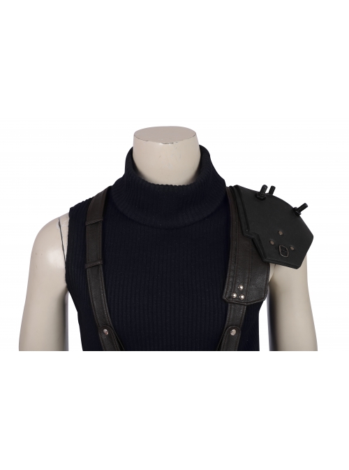 Final Fantasy VII Remake Cloud Strife Dark Blue Version Halloween Cosplay Costume Set