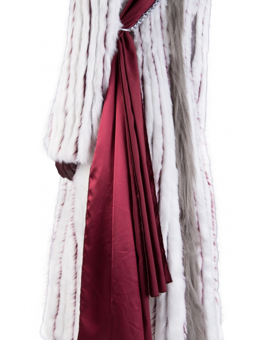Game Of Thrones Season 8 Daenerys Targaryen Stormborn Dragon Mother Plush Coat Suit Halloween Cosplay Costume Full Set