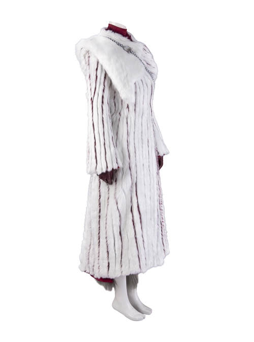 Game Of Thrones Season 8 Daenerys Targaryen Stormborn Dragon Mother Plush Coat Suit Halloween Cosplay Costume Full Set