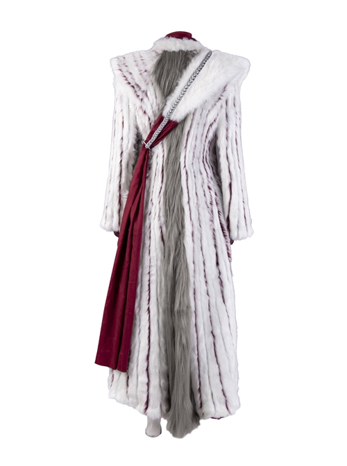 Game Of Thrones Season 8 Daenerys Targaryen Stormborn Dragon Mother Plush Coat Suit Halloween Cosplay Costume Full Set
